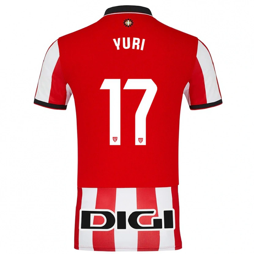 Danxen Dame Yuri Berchiche #17 Rød Hvit Hjemmetrøye Drakt Trøye 2025/26 Skjorter T-Skjorte