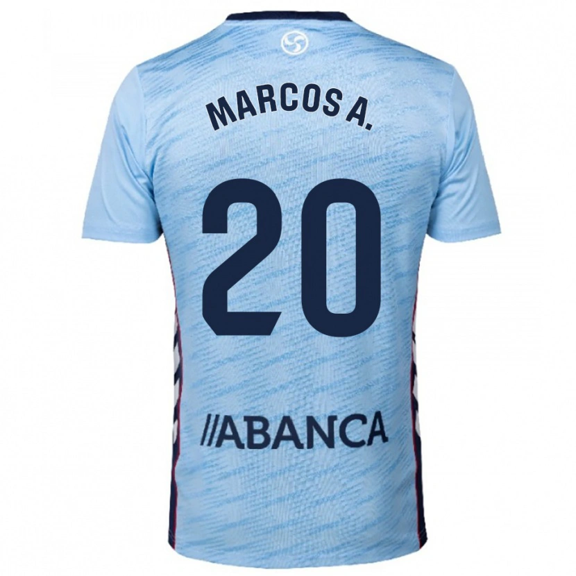 Danxen Dame Marcos Alonso #20 Lyseblå Rød Hjemmetrøye Drakt Trøye 2025/26 Skjorter T-Skjorte