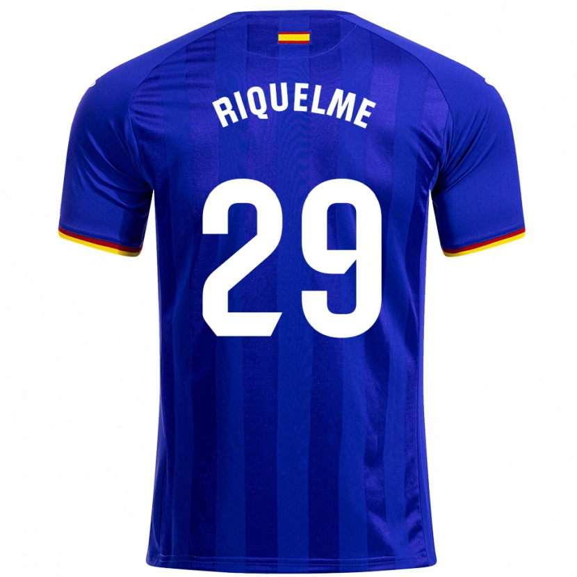 Danxen Dame Adrián Riquelme #29 Blå Rød Gul Hjemmetrøye Drakt Trøye 2025/26 Skjorter T-Skjorte