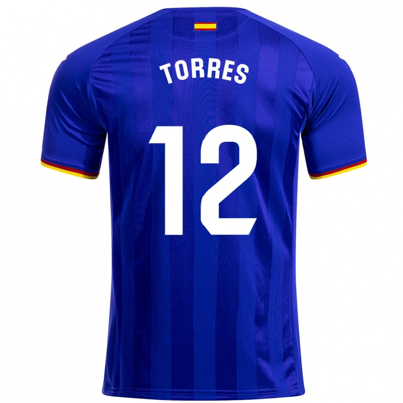 Danxen Dame Rubén Torres #12 Blå Rød Gul Hjemmetrøye Drakt Trøye 2025/26 Skjorter T-Skjorte