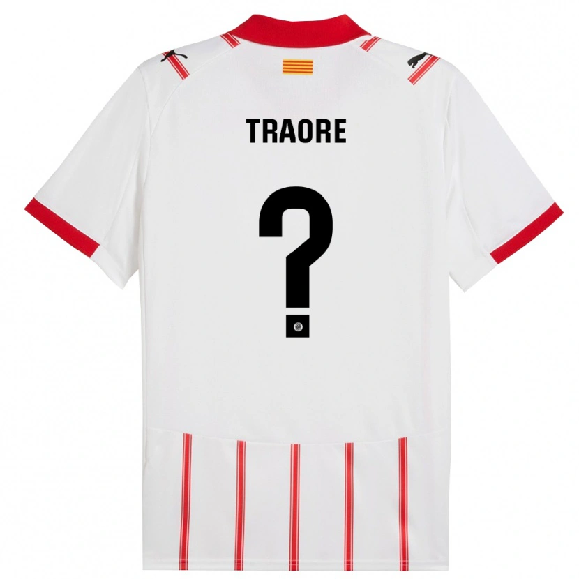 Danxen Dame Solo Traoré #0 Hvit Rød Hjemmetrøye Drakt Trøye 2025/26 Skjorter T-Skjorte