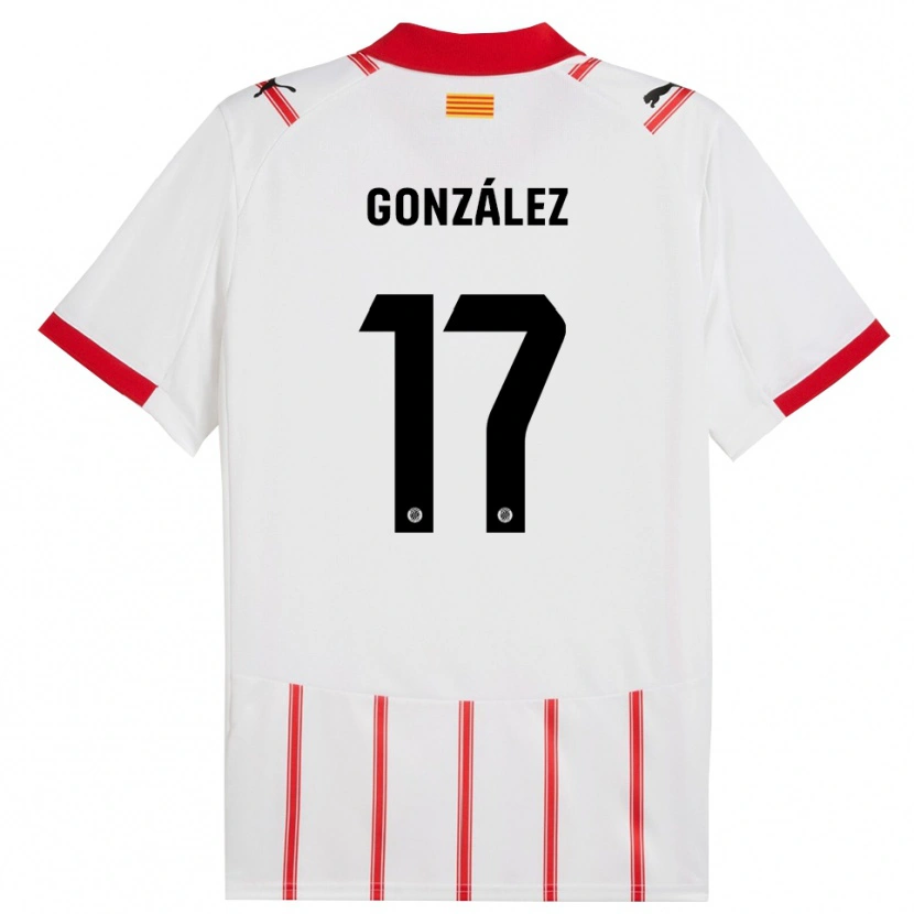 Danxen Dame Mario González #17 Hvit Rød Hjemmetrøye Drakt Trøye 2025/26 Skjorter T-Skjorte