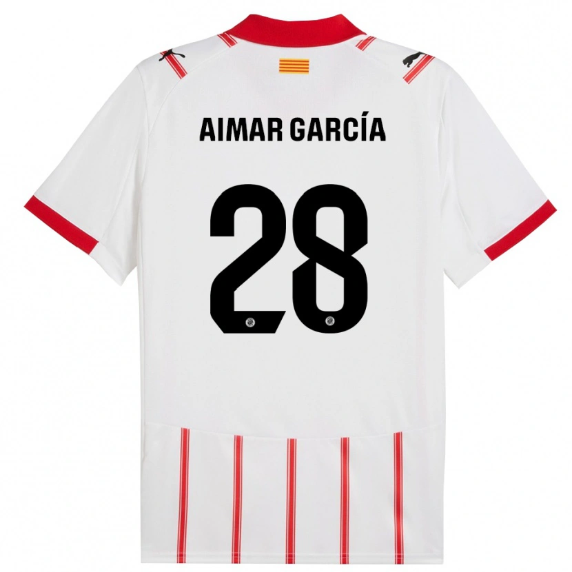 Danxen Dame Aimar García #28 Hvit Rød Hjemmetrøye Drakt Trøye 2025/26 Skjorter T-Skjorte