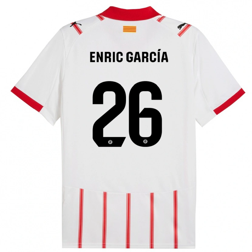 Danxen Dame Enric García #26 Hvit Rød Hjemmetrøye Drakt Trøye 2025/26 Skjorter T-Skjorte