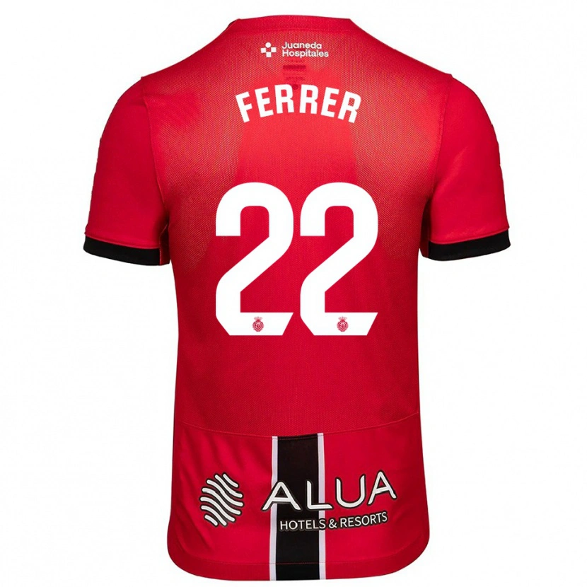 Danxen Dame David Ferrer #22 Rød Svart Hjemmetrøye Drakt Trøye 2025/26 Skjorter T-Skjorte