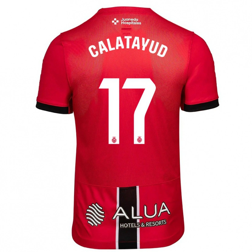 Danxen Dame Miguel Calatayud #17 Rød Svart Hjemmetrøye Drakt Trøye 2025/26 Skjorter T-Skjorte