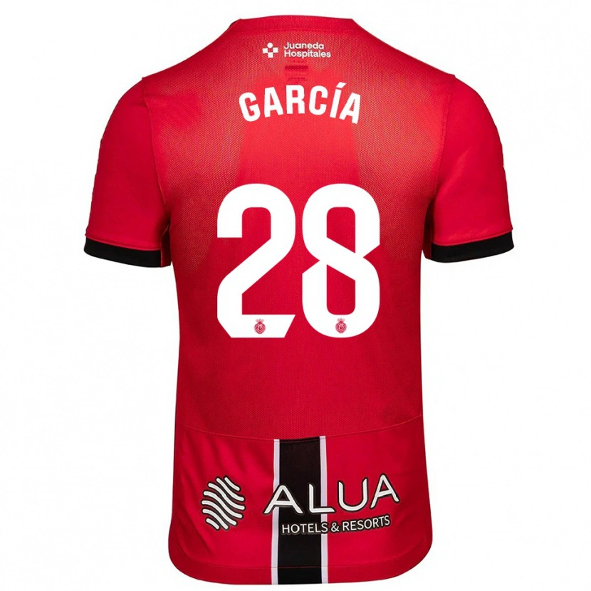 Danxen Dame Jandro García #28 Rød Svart Hjemmetrøye Drakt Trøye 2025/26 Skjorter T-Skjorte