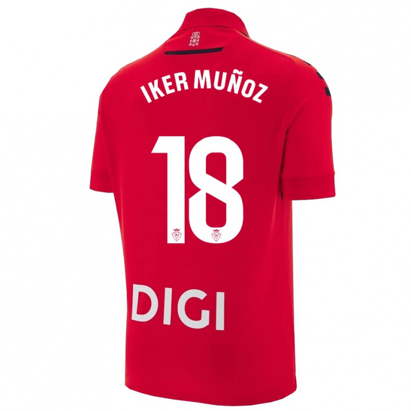 Danxen Dame Iker Muñoz #18 Rød Svart Hjemmetrøye Drakt Trøye 2025/26 Skjorter T-Skjorte