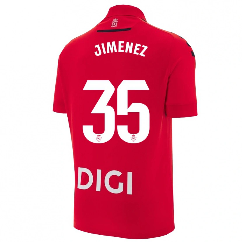 Danxen Dame Álex Jimenez #35 Rød Svart Hjemmetrøye Drakt Trøye 2025/26 Skjorter T-Skjorte
