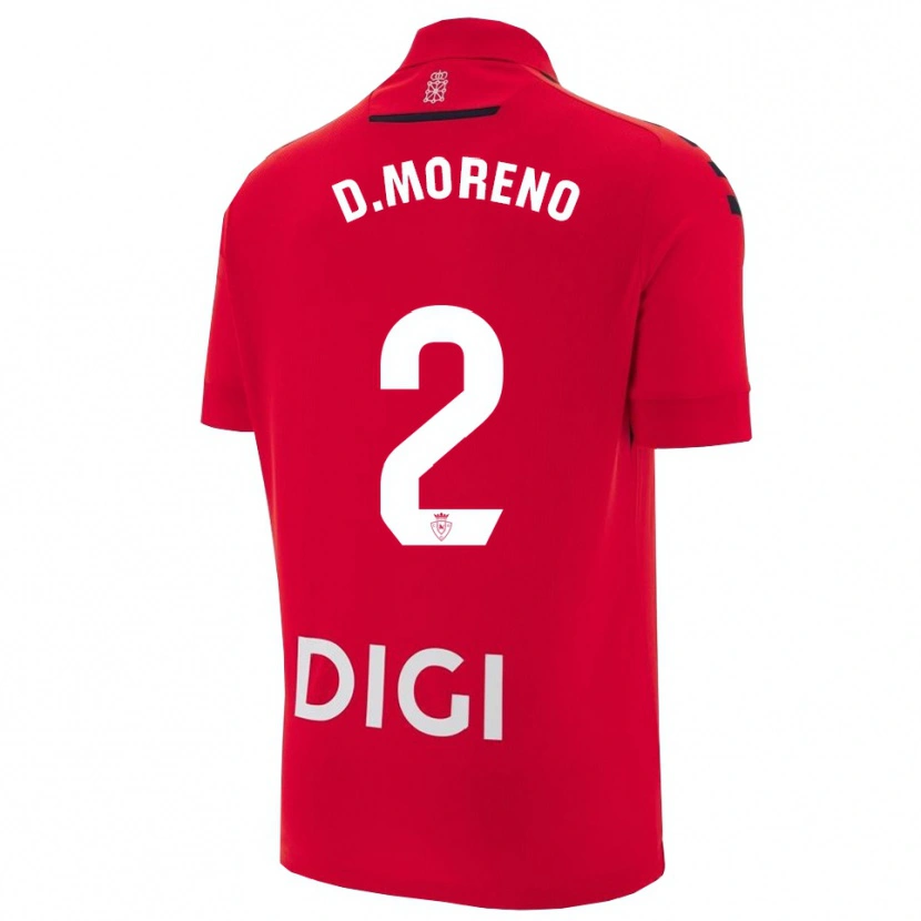 Danxen Dame Diego Moreno #2 Rød Svart Hjemmetrøye Drakt Trøye 2025/26 Skjorter T-Skjorte