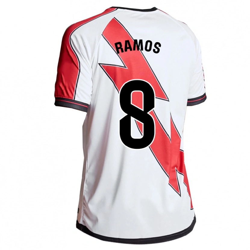 Danxen Dame Iván Ramos #8 Hvit Rød Hjemmetrøye Drakt Trøye 2025/26 Skjorter T-Skjorte