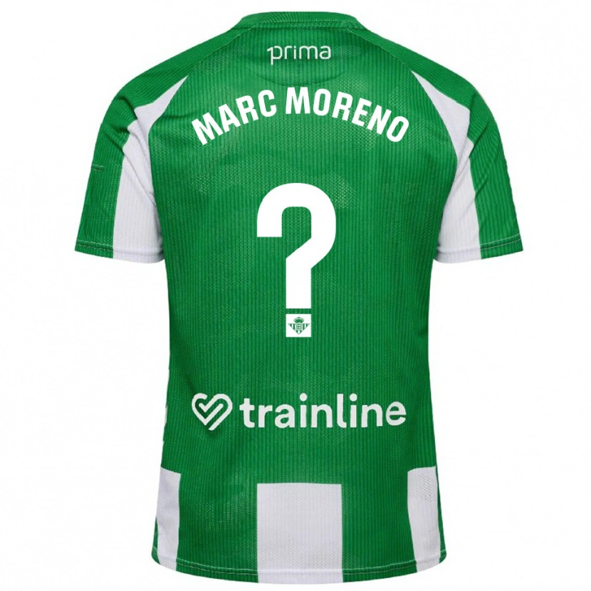 Danxen Dame Marc Moreno #0 Grønn Hvit Hjemmetrøye Drakt Trøye 2025/26 Skjorter T-Skjorte