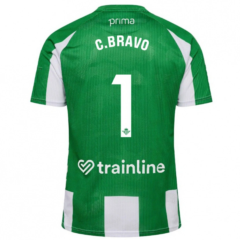 Danxen Dame Claudio Bravo #1 Grønn Hvit Hjemmetrøye Drakt Trøye 2025/26 Skjorter T-Skjorte