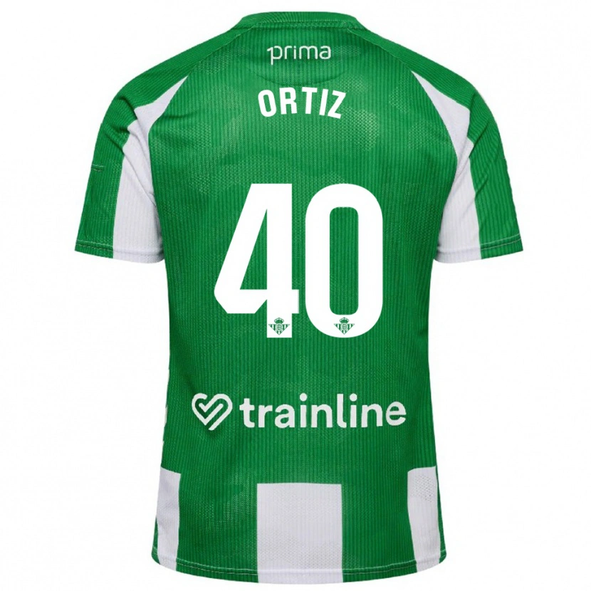 Danxen Dame Ángel Ortiz #40 Grønn Hvit Hjemmetrøye Drakt Trøye 2025/26 Skjorter T-Skjorte