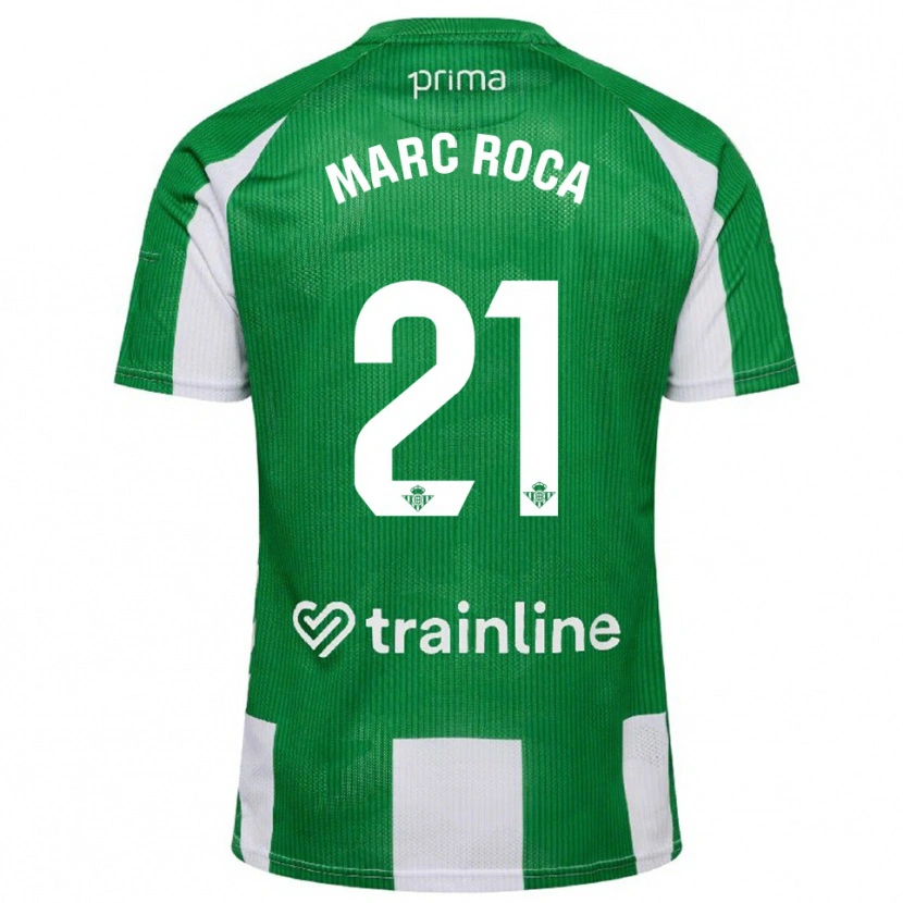Danxen Dame Marc Roca #21 Grønn Hvit Hjemmetrøye Drakt Trøye 2025/26 Skjorter T-Skjorte