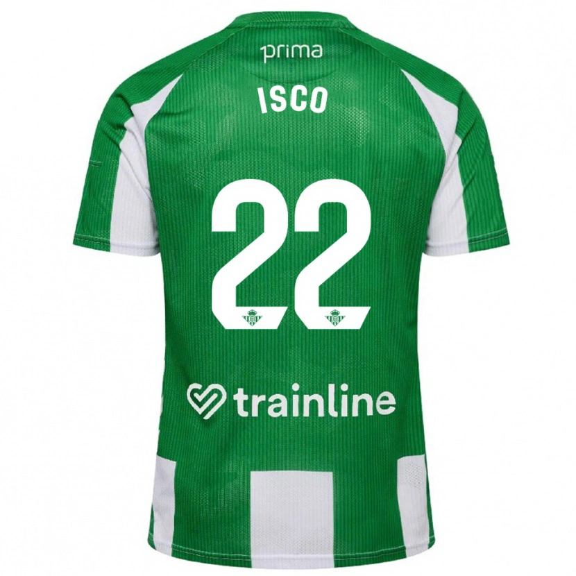 Danxen Dame Isco #22 Grønn Hvit Hjemmetrøye Drakt Trøye 2025/26 Skjorter T-Skjorte