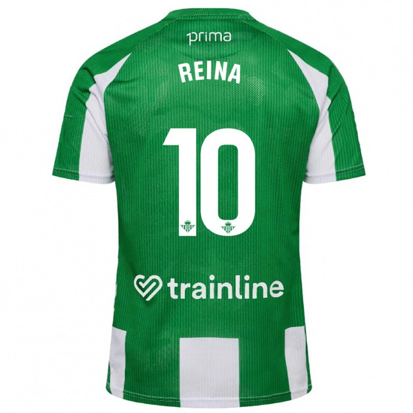 Danxen Dame Carlos Reina #10 Grønn Hvit Hjemmetrøye Drakt Trøye 2025/26 Skjorter T-Skjorte