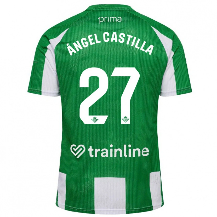 Danxen Dame Miguel Ángel Castilla #27 Grønn Hvit Hjemmetrøye Drakt Trøye 2025/26 Skjorter T-Skjorte