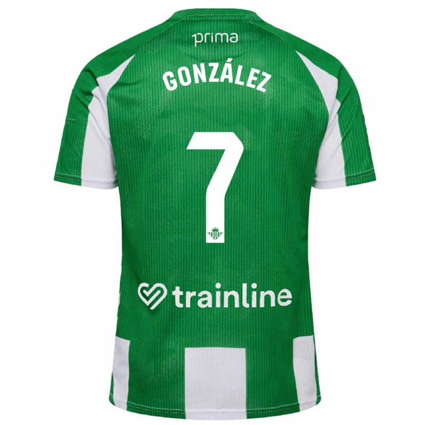 Danxen Dame Antonio González #7 Grønn Hvit Hjemmetrøye Drakt Trøye 2025/26 Skjorter T-Skjorte