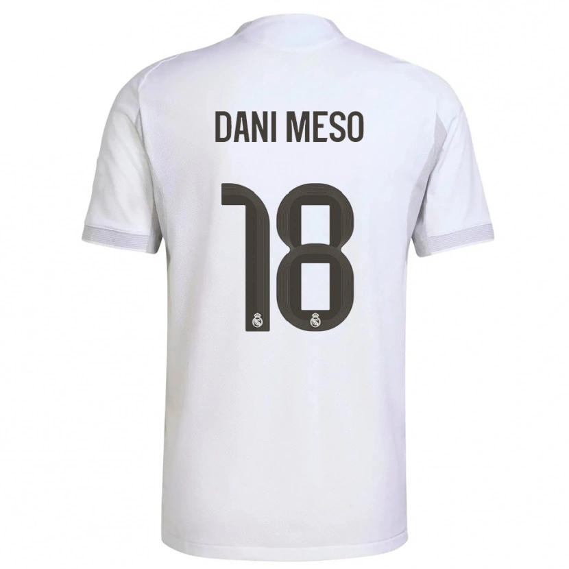 Danxen Dame Dani Meso #18 Hvit Gul Hjemmetrøye Drakt Trøye 2025/26 Skjorter T-Skjorte