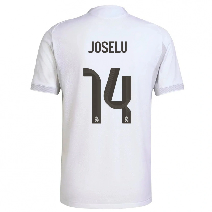 Danxen Dame Joselu #14 Hvit Gul Hjemmetrøye Drakt Trøye 2025/26 Skjorter T-Skjorte