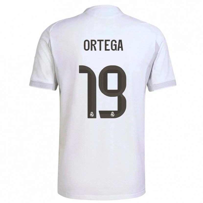 Danxen Dame Jacobo Ortega #19 Hvit Gul Hjemmetrøye Drakt Trøye 2025/26 Skjorter T-Skjorte