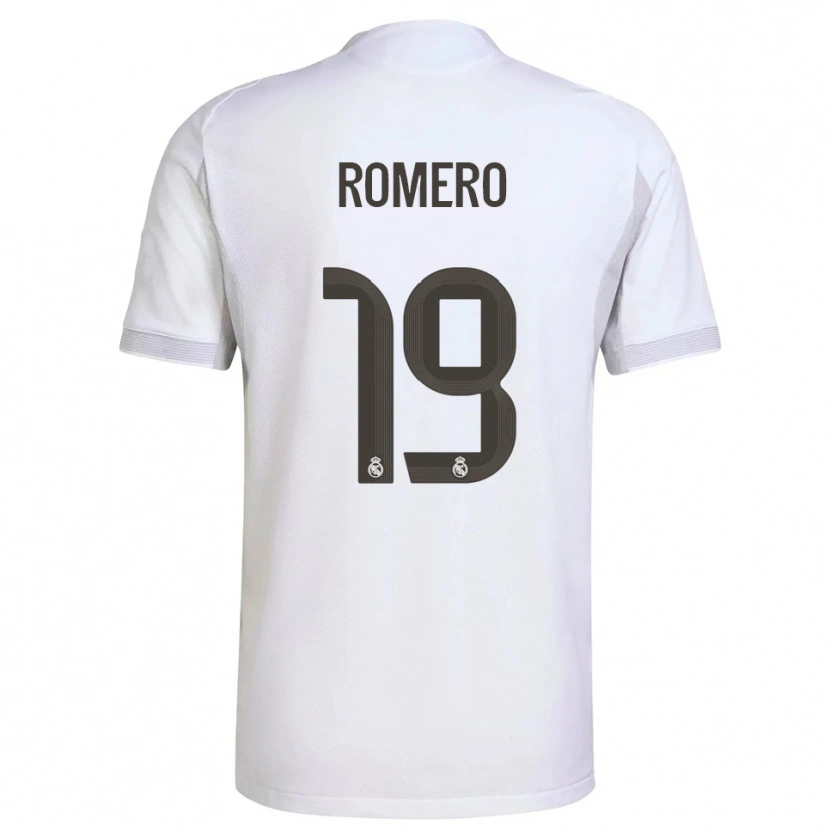 Danxen Dame Alfonso Romero #19 Hvit Gul Hjemmetrøye Drakt Trøye 2025/26 Skjorter T-Skjorte