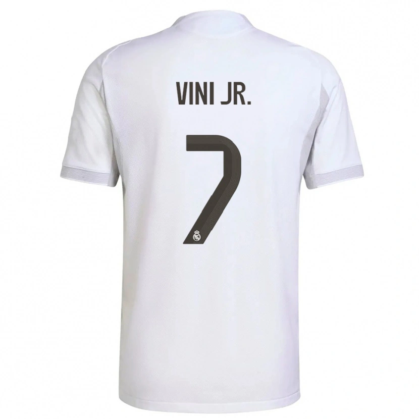 Danxen Dame Vinicius Junior #7 Hvit Gul Hjemmetrøye Drakt Trøye 2025/26 Skjorter T-Skjorte