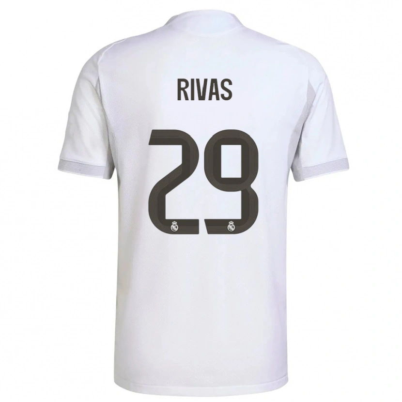 Danxen Dame Mario Rivas #29 Hvit Gul Hjemmetrøye Drakt Trøye 2025/26 Skjorter T-Skjorte