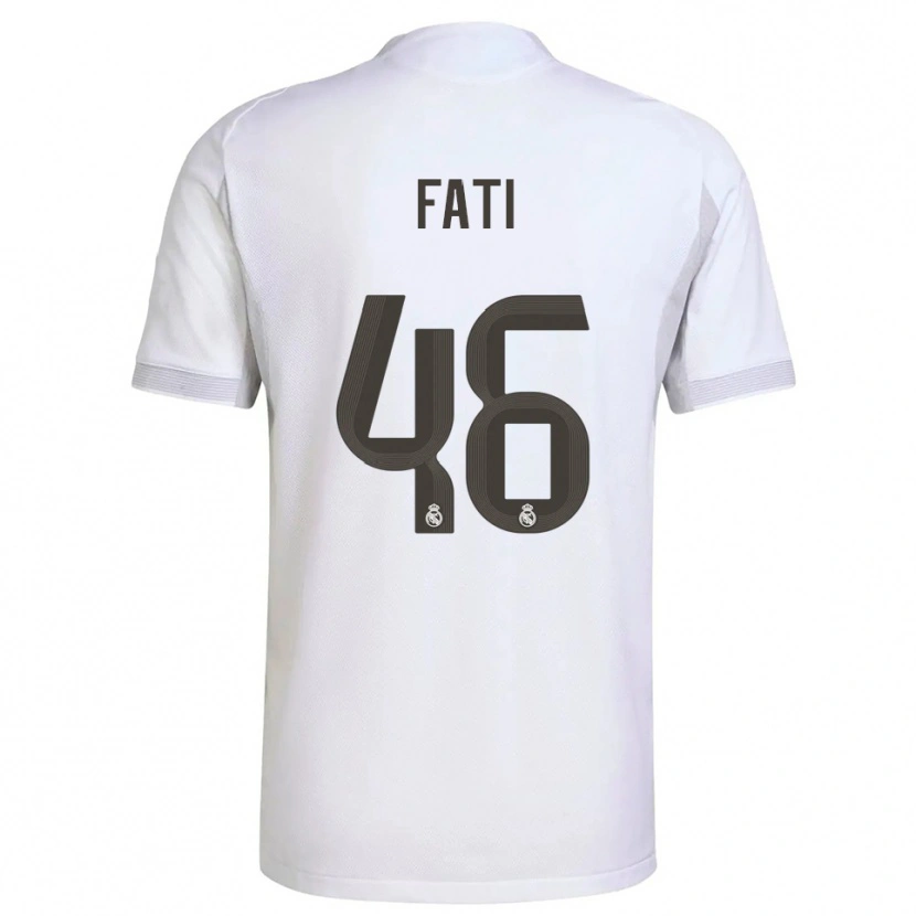 Danxen Dame Lamini Fati #46 Hvit Gul Hjemmetrøye Drakt Trøye 2025/26 Skjorter T-Skjorte