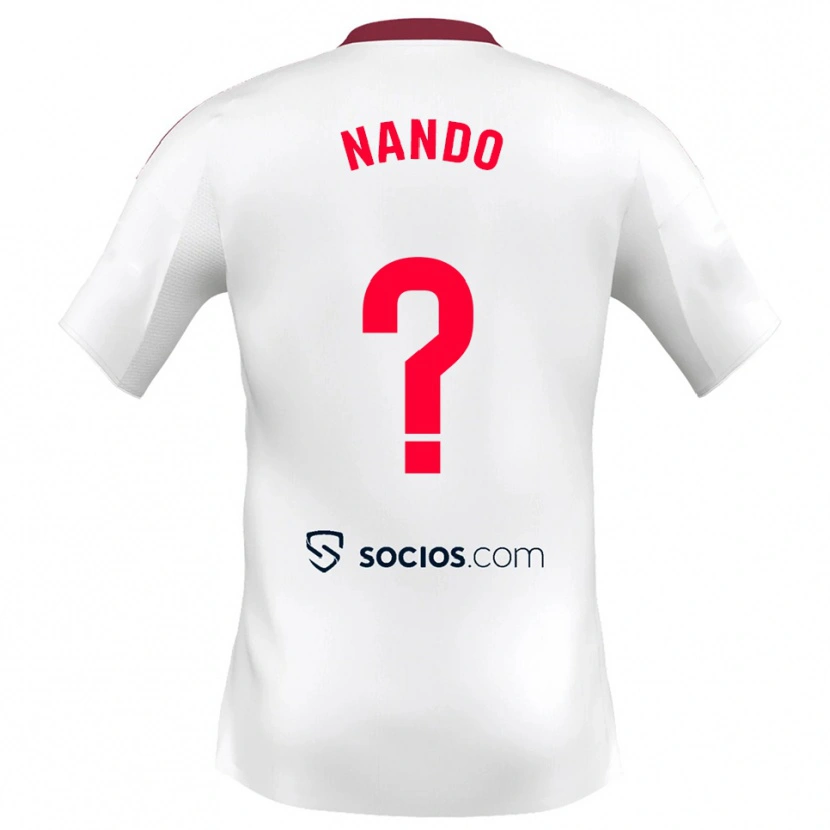 Danxen Dame Nando Sánchez #0 Hvit Rød Hjemmetrøye Drakt Trøye 2025/26 Skjorter T-Skjorte