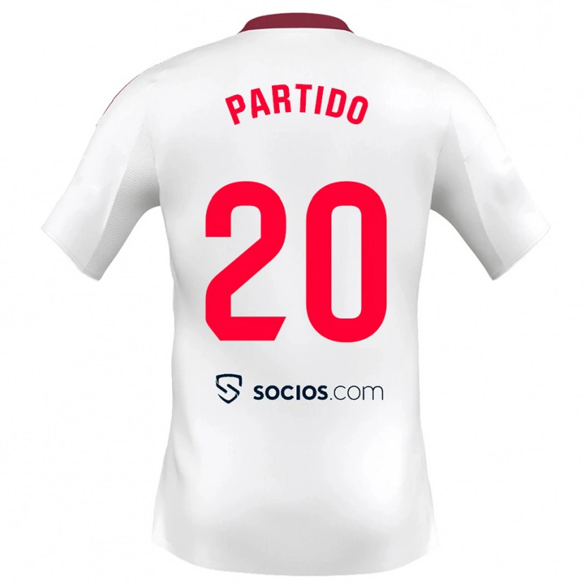 Danxen Dame Paula Partido #20 Hvit Rød Hjemmetrøye Drakt Trøye 2025/26 Skjorter T-Skjorte