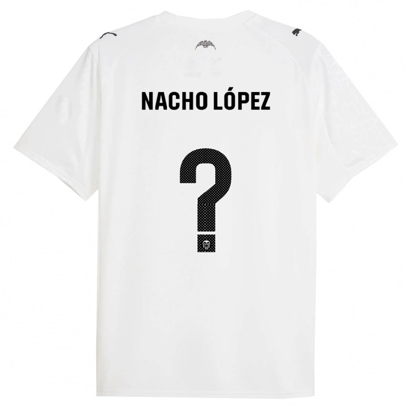 Danxen Dame Nacho López #0 Hvit Svart Hjemmetrøye Drakt Trøye 2025/26 Skjorter T-Skjorte