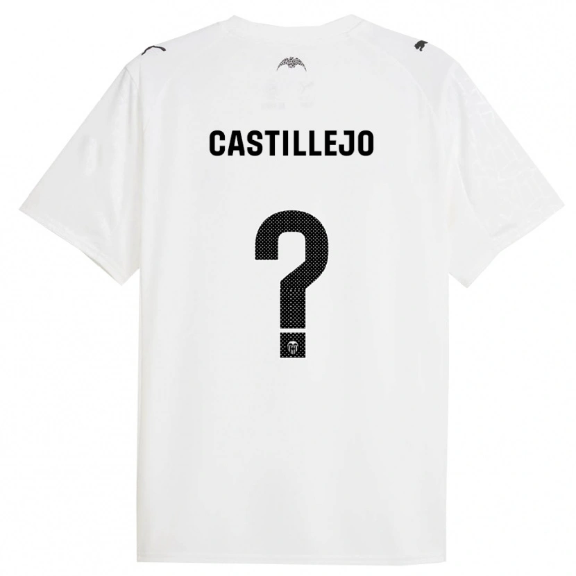 Danxen Dame Samu Castillejo #0 Hvit Svart Hjemmetrøye Drakt Trøye 2025/26 Skjorter T-Skjorte
