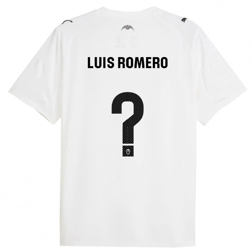 Danxen Dame Luis Romero #0 Hvit Svart Hjemmetrøye Drakt Trøye 2025/26 Skjorter T-Skjorte