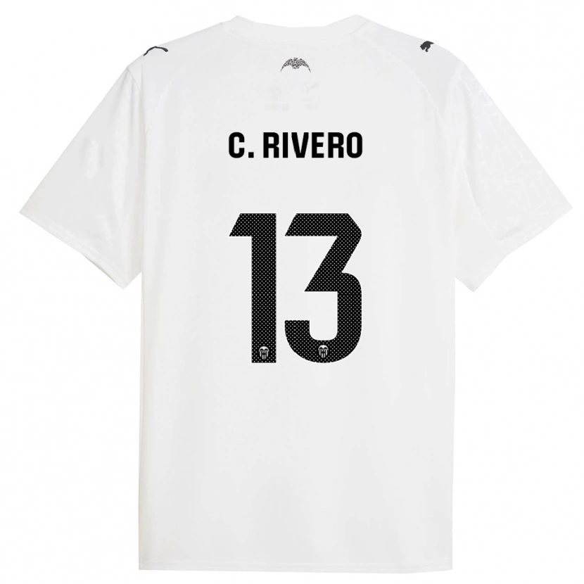 Danxen Dame Cristian Rivero #13 Hvit Svart Hjemmetrøye Drakt Trøye 2025/26 Skjorter T-Skjorte