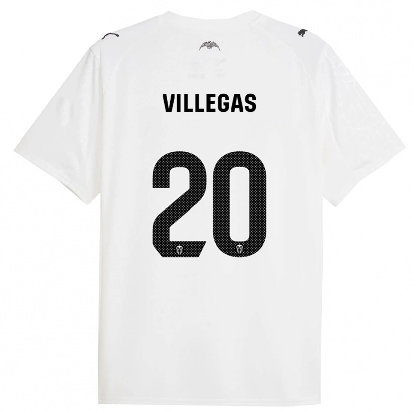Danxen Dame Noelia Villegas #20 Hvit Svart Hjemmetrøye Drakt Trøye 2025/26 Skjorter T-Skjorte
