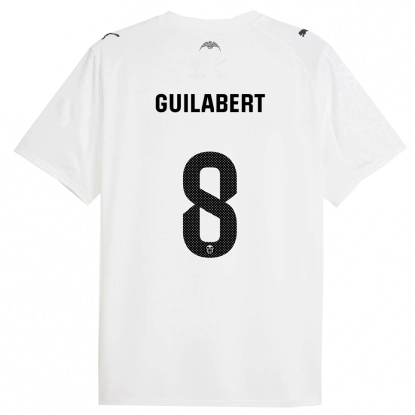 Danxen Dame Mario Guilabert #8 Hvit Svart Hjemmetrøye Drakt Trøye 2025/26 Skjorter T-Skjorte