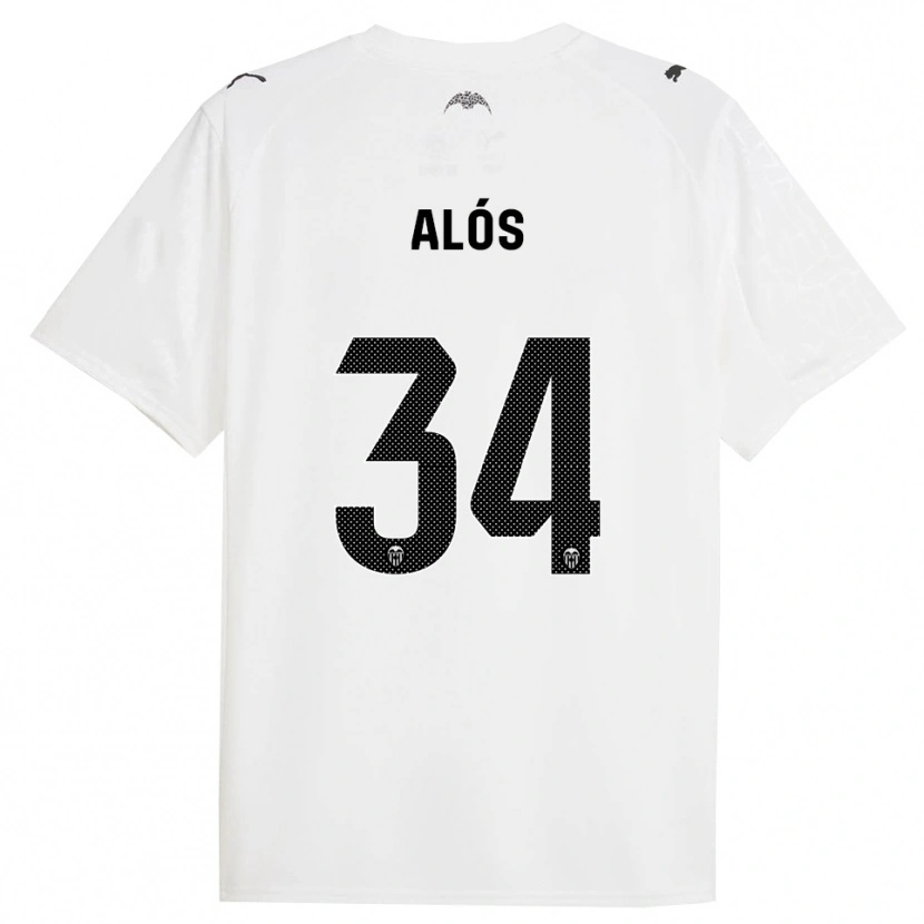 Danxen Dame Carlos Alós #34 Hvit Svart Hjemmetrøye Drakt Trøye 2025/26 Skjorter T-Skjorte