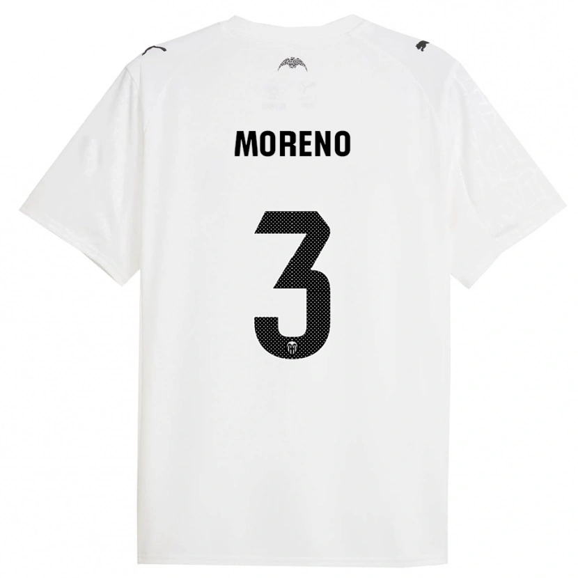 Danxen Dame Diego Moreno #3 Hvit Svart Hjemmetrøye Drakt Trøye 2025/26 Skjorter T-Skjorte