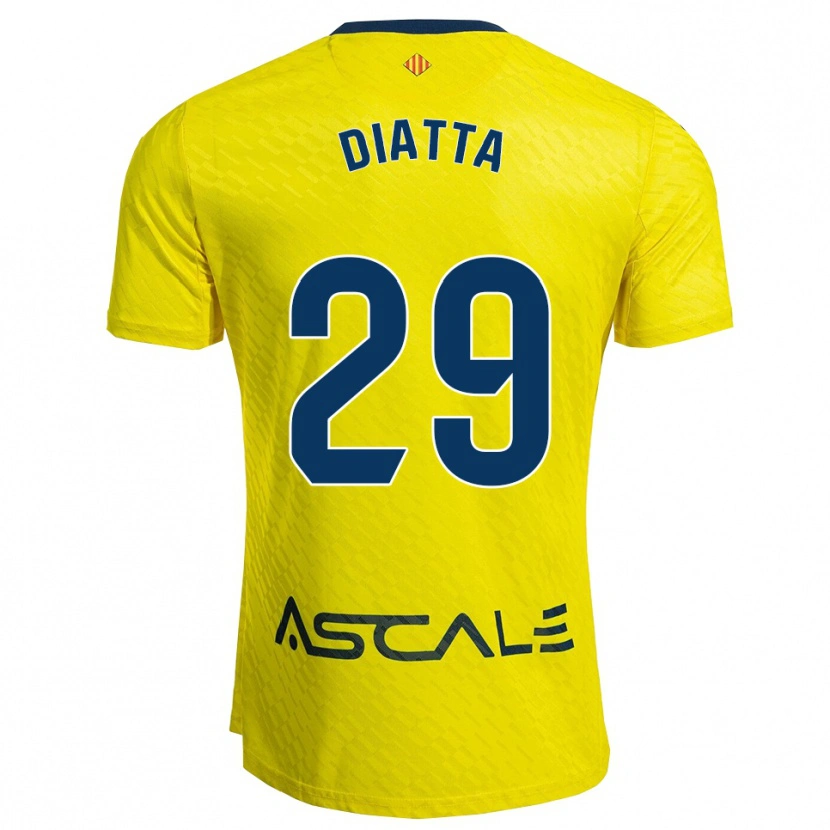 Danxen Dame Alassane Diatta #29 Gul Marineblå Hjemmetrøye Drakt Trøye 2025/26 Skjorter T-Skjorte