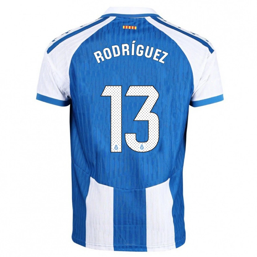 Danxen Dame Joel Rodríguez #13 Blå Hvit Hjemmetrøye Drakt Trøye 2025/26 Skjorter T-Skjorte