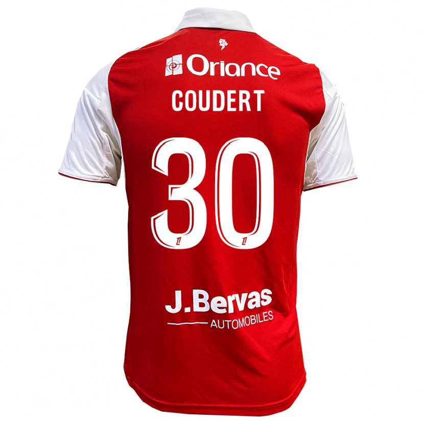 Danxen Dame Grégoire Coudert #30 Rød Hvit Hjemmetrøye Drakt Trøye 2025/26 Skjorter T-Skjorte