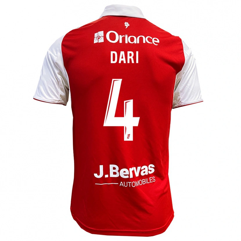 Danxen Dame Achraf Dari #4 Rød Hvit Hjemmetrøye Drakt Trøye 2025/26 Skjorter T-Skjorte