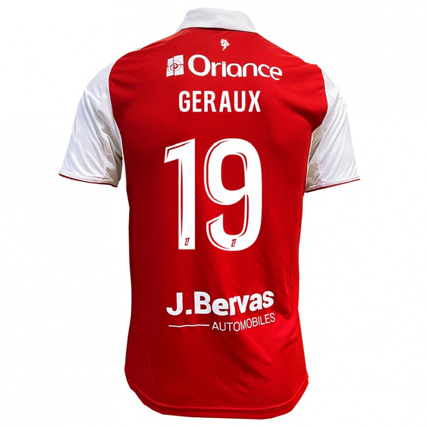 Danxen Dame Noan Geraux #19 Rød Hvit Hjemmetrøye Drakt Trøye 2025/26 Skjorter T-Skjorte