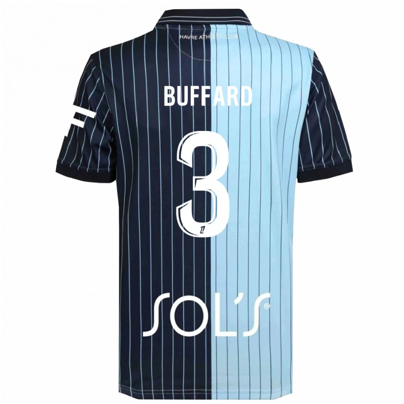 Danxen Dame Matthieu Buffard #3 Marineblå Lyseblå Hjemmetrøye Drakt Trøye 2025/26 Skjorter T-Skjorte