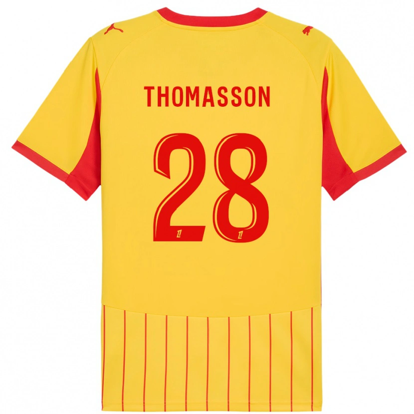 Danxen Dame Adrien Thomasson #28 Gul Rød Hjemmetrøye Drakt Trøye 2025/26 Skjorter T-Skjorte