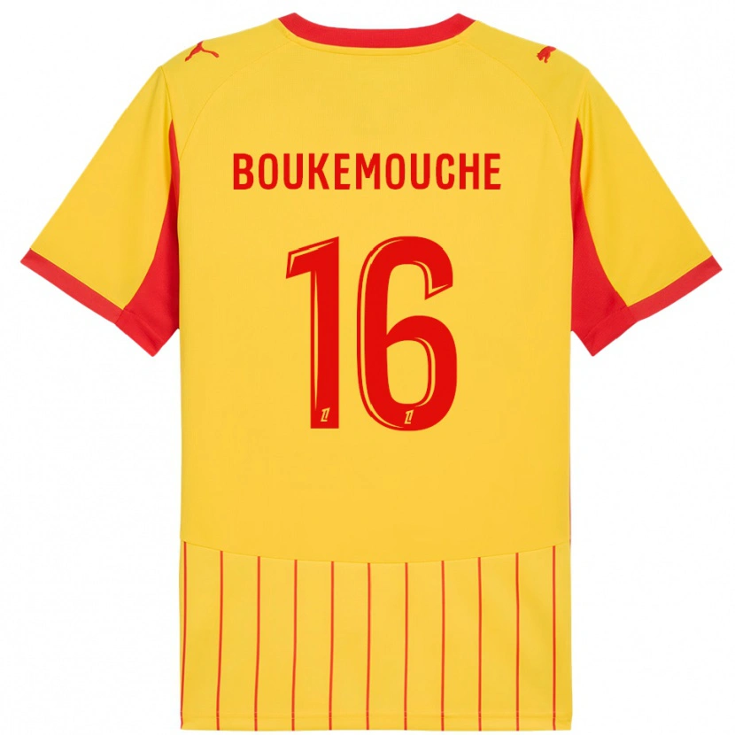 Danxen Dame Amine Boukemouche #16 Gul Rød Hjemmetrøye Drakt Trøye 2025/26 Skjorter T-Skjorte