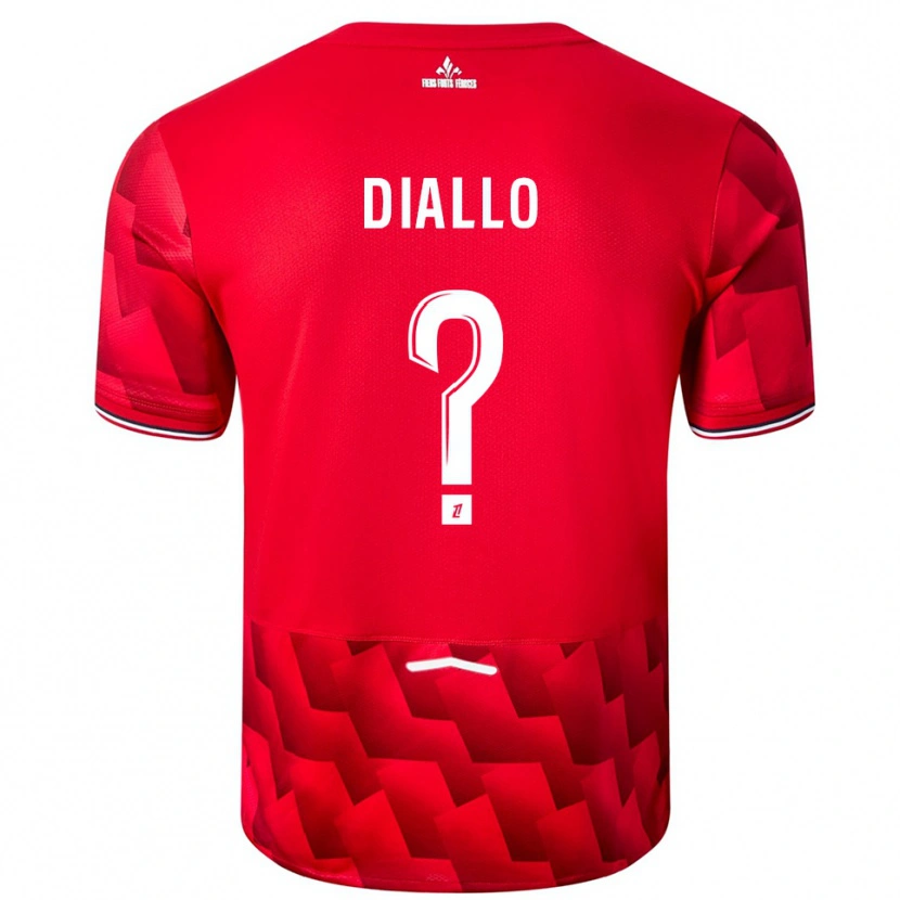 Danxen Dame Alpha Diallo #0 Rød Hvit Hjemmetrøye Drakt Trøye 2025/26 Skjorter T-Skjorte