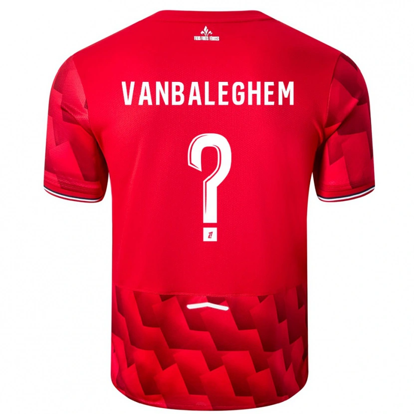 Danxen Dame Valentin Vanbaleghem #0 Rød Hvit Hjemmetrøye Drakt Trøye 2025/26 Skjorter T-Skjorte